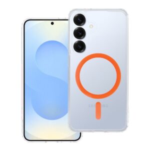 Drop Glue Colorful Ring Mag Cover compatible with MagSafe for SAMSUNG S25 orange