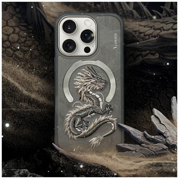 43534a24aba55a542ef2632550f1872c NIMMY case DRAGON compatible with MagSafe for IPHONE 16 Pro Max gray