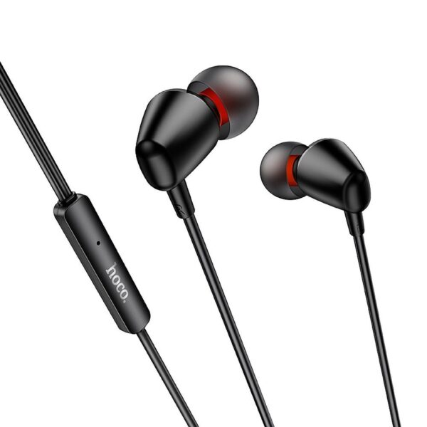 HOCO wire earphones Jack 3,5 mm with microphone M107 black