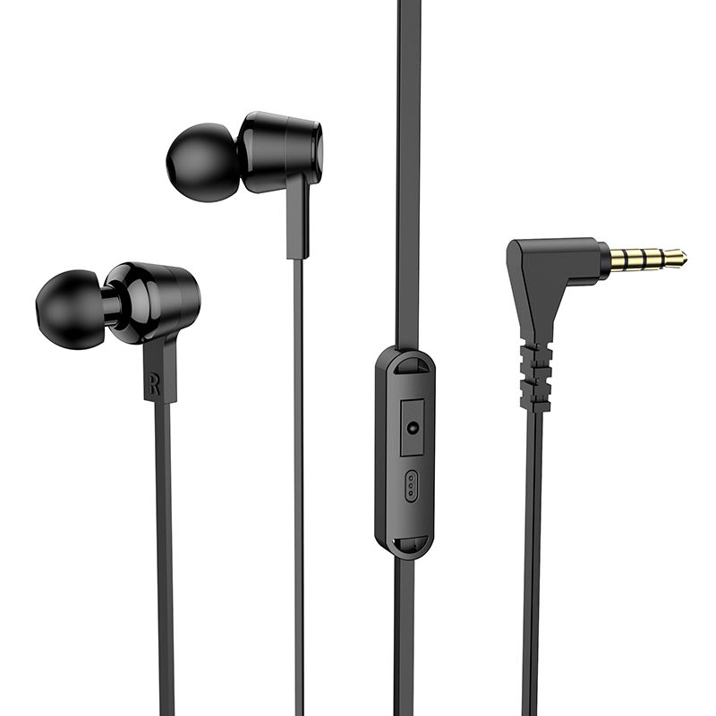 HOCO wire earphones Jack 3,5 mm with microphone M86 black