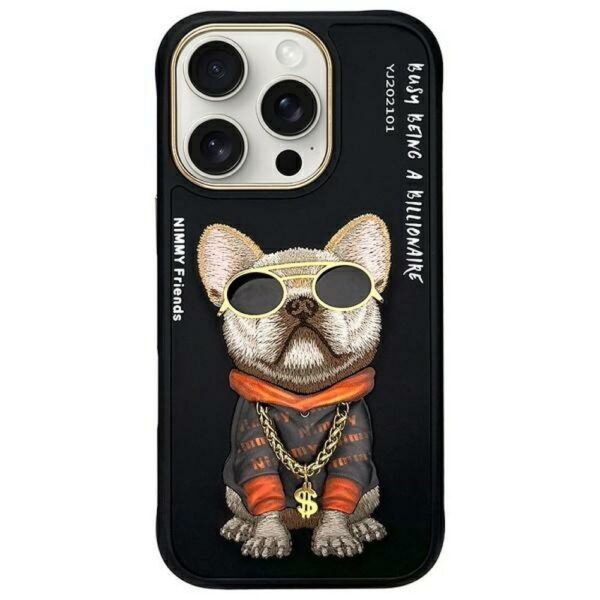 43f4a9e97d941b41f4d61dee8986f5ac NIMMY case GLASSES COOL DOG for IPHONE 16 Pro black