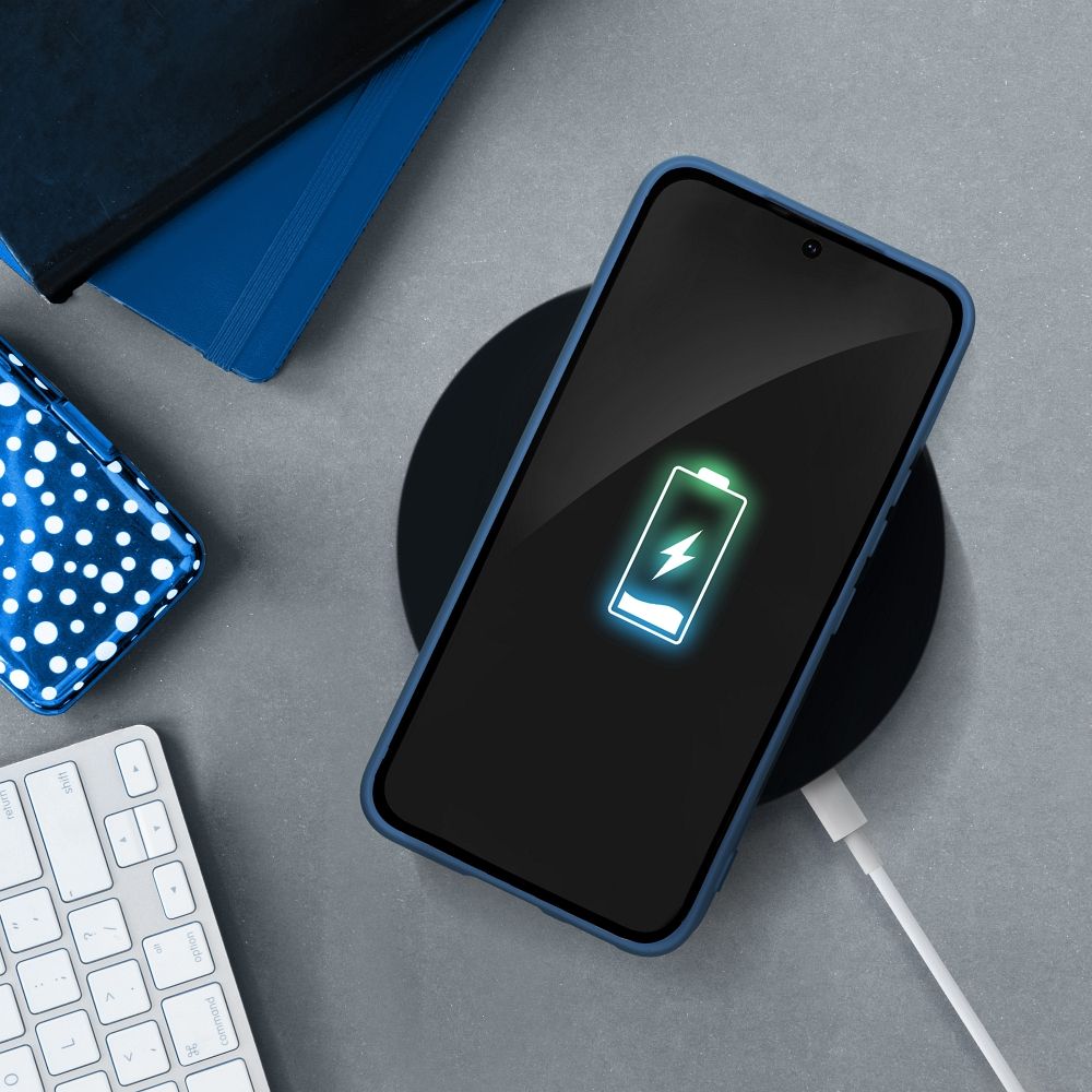 SILICONE case for SAMSUNG A17 blue