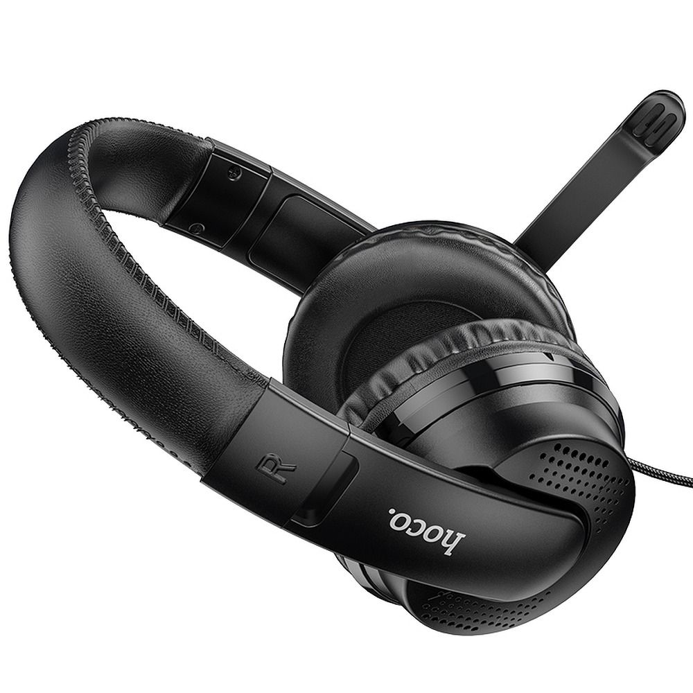 HOCO wire headphones Jack 3,5 mm with microphone W103 black