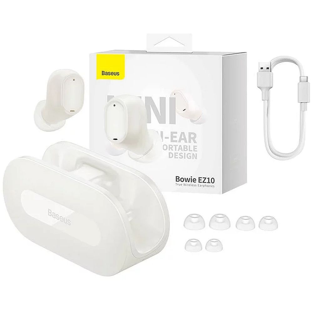 BASEUS wireless earphones bluetooth TWS Bowie EZ10 A00054300226-Z1 white