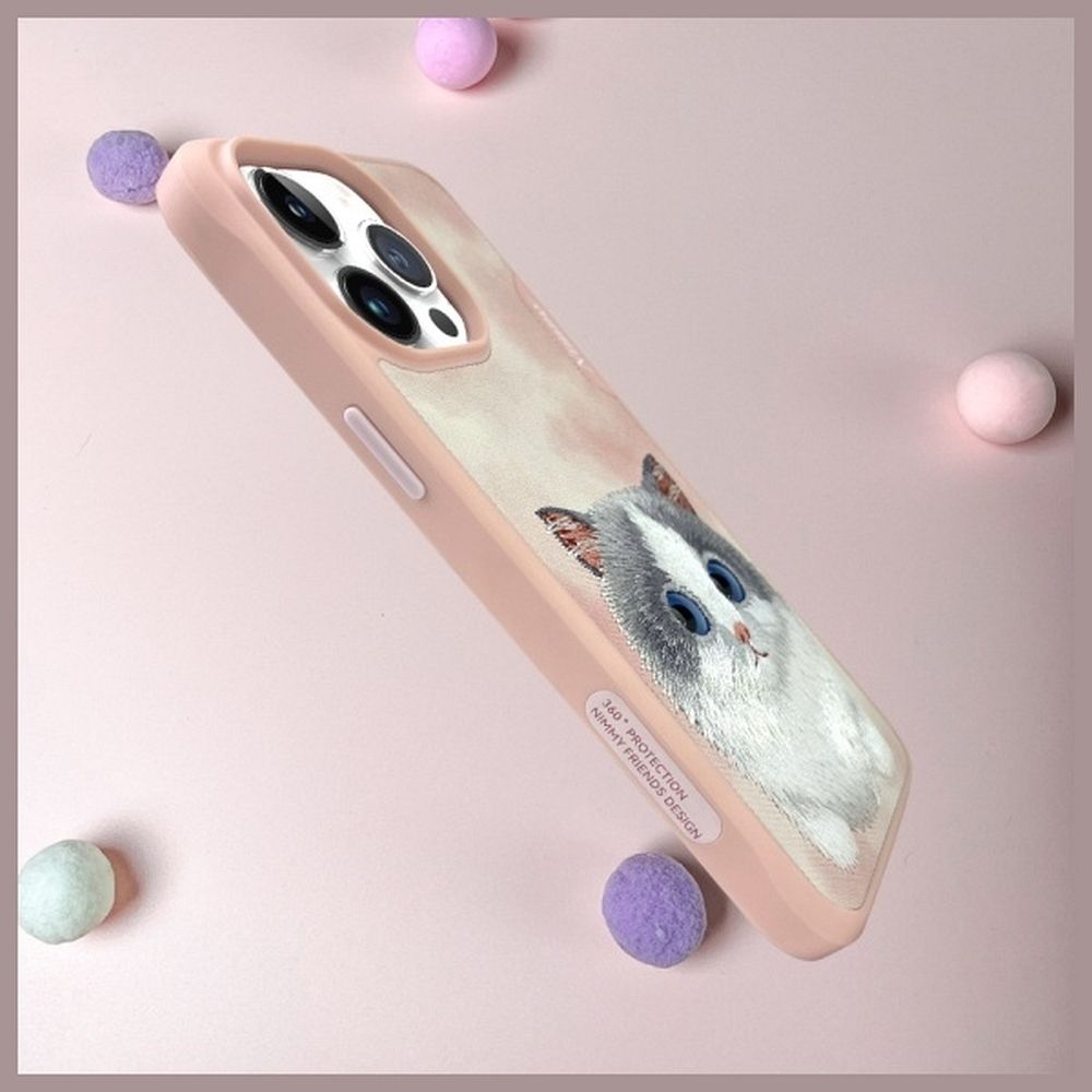 NIMMY case BIG EYED PET 2.0 Cat for IPHONE 15 Pro pink