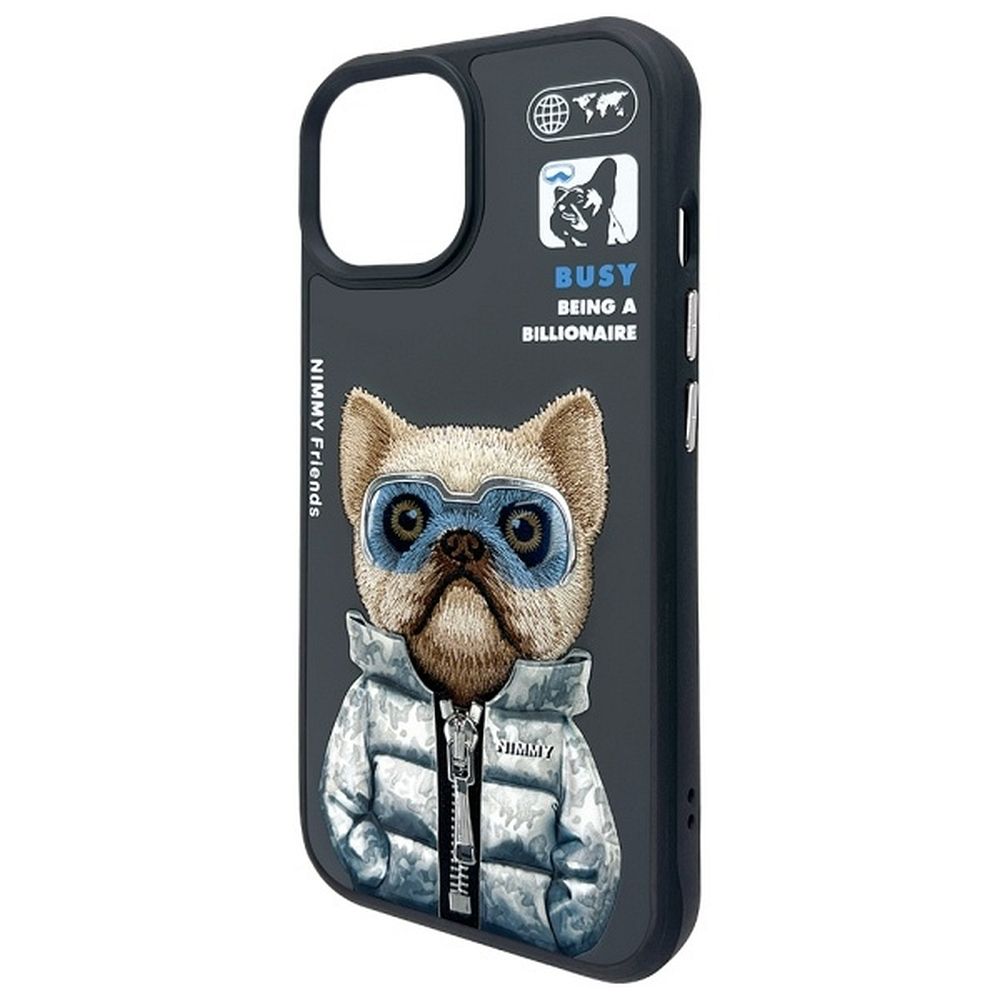 48f04f0e064398159baf8d84971a44cd NIMMY case COOL&CUTE 2.0 Dog for IPHONE 15 black