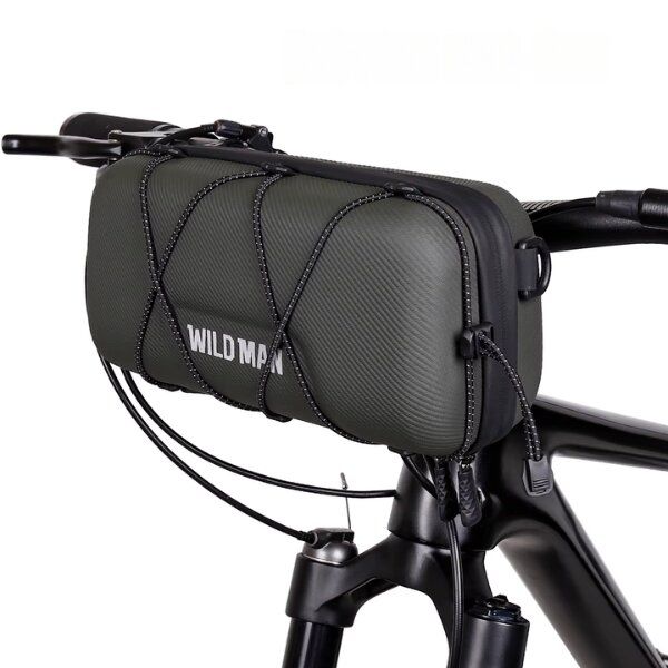 WILDMAN traveling bag for bike handlebars with zipper 2L GD8 green