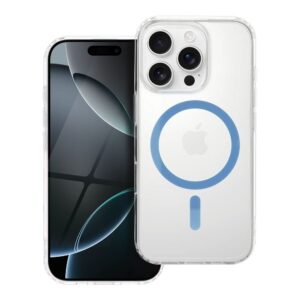 Drop Glue Colorful Ring Mag Cover compatible with MagSafe for IPHONE 11 light blue