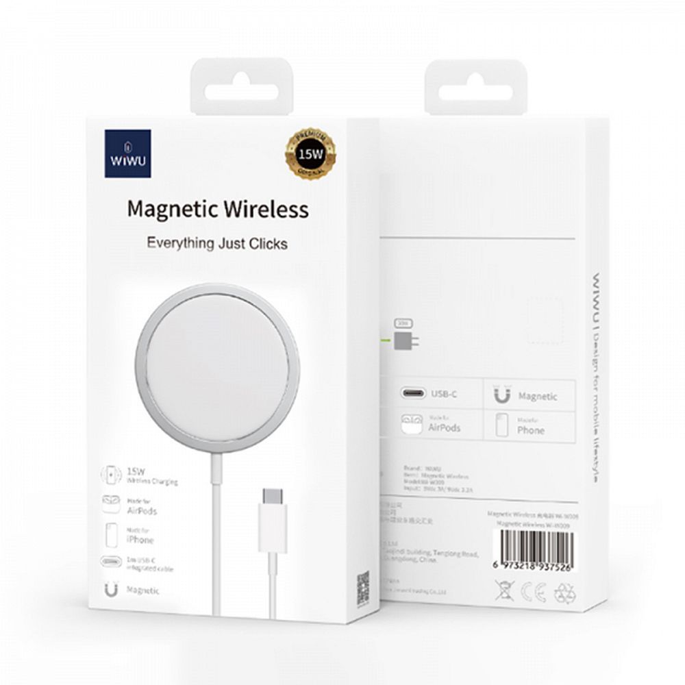 WiWU - Wireless Charger Compatible with MagSafe Wi-W009 15W