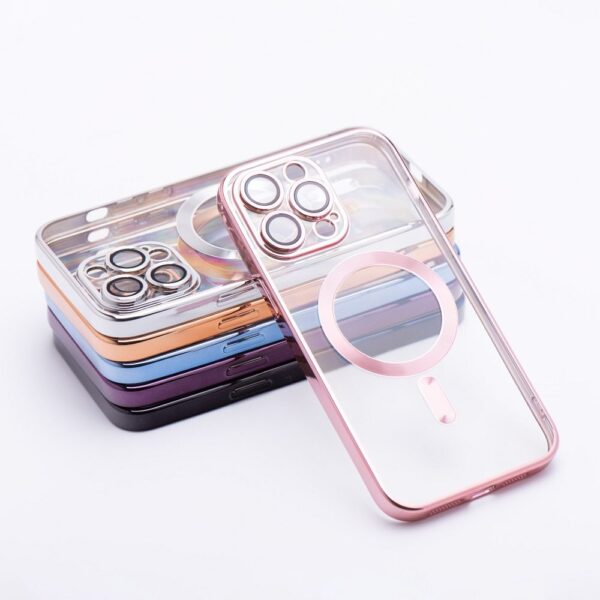 ELECTRO MAG COVER case compatible with MagSafe for IPHONE 17 Pro Max rose gold