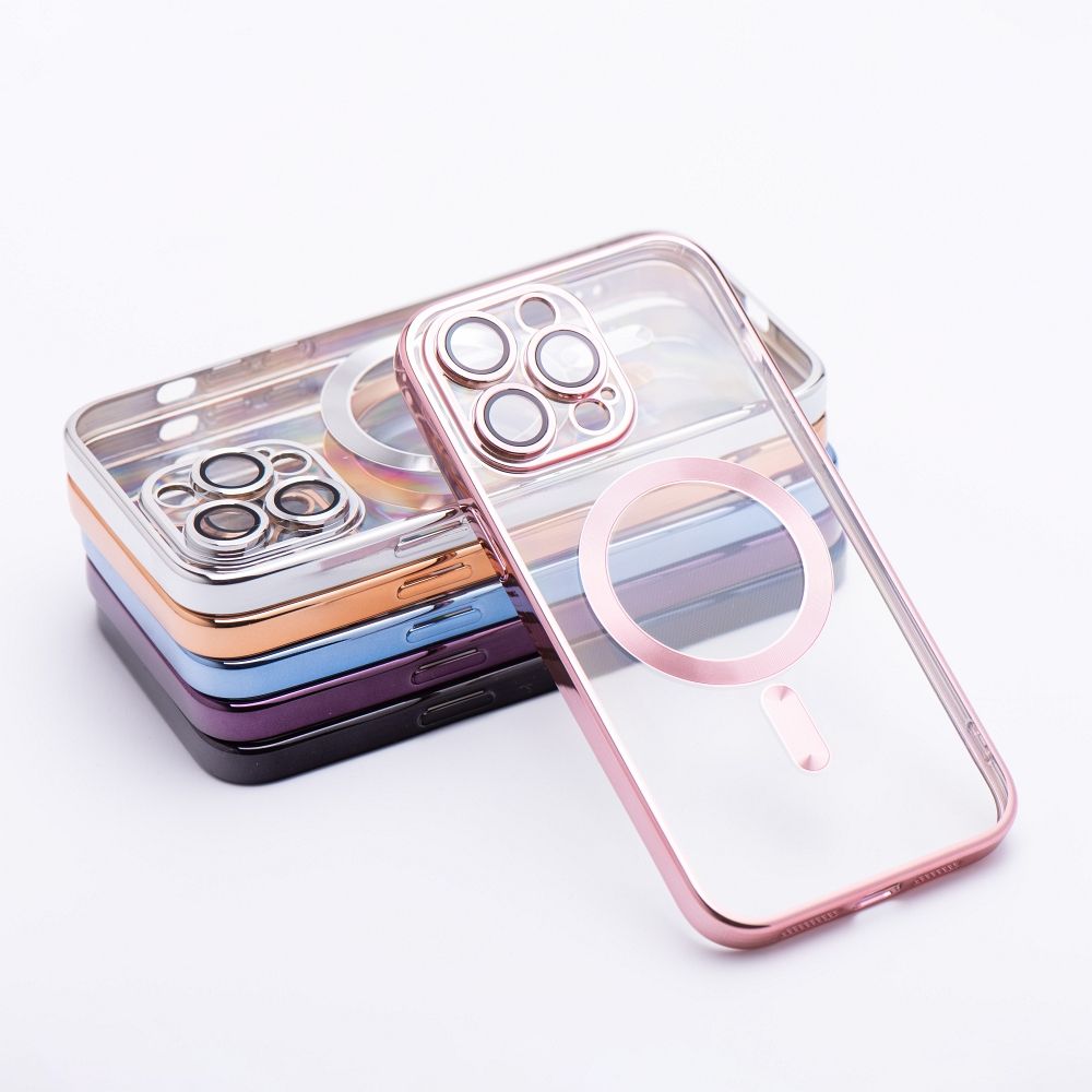 ELECTRO MAG COVER case compatible with MagSafe for IPHONE 17 Pro Max rose gold