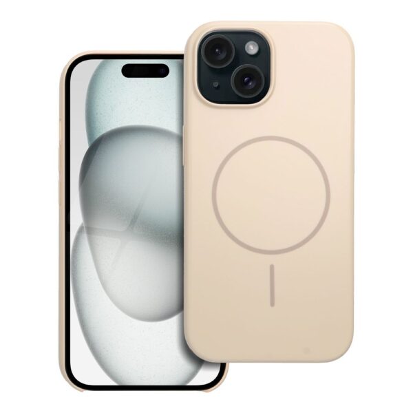 Glossy Mag Cover compatible with MagSafe for IPHONE 15 white
