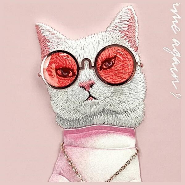 4bf7d8f7fa36480faeb8ca1323f0a8ba NIMMY case GLASSES COOL CAT for IPHONE 15 pink