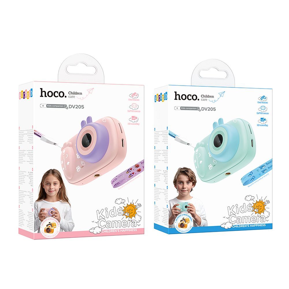 Digital kids camera with selfie function Hoco 1MP 2,0" HD Ready DV205 blue