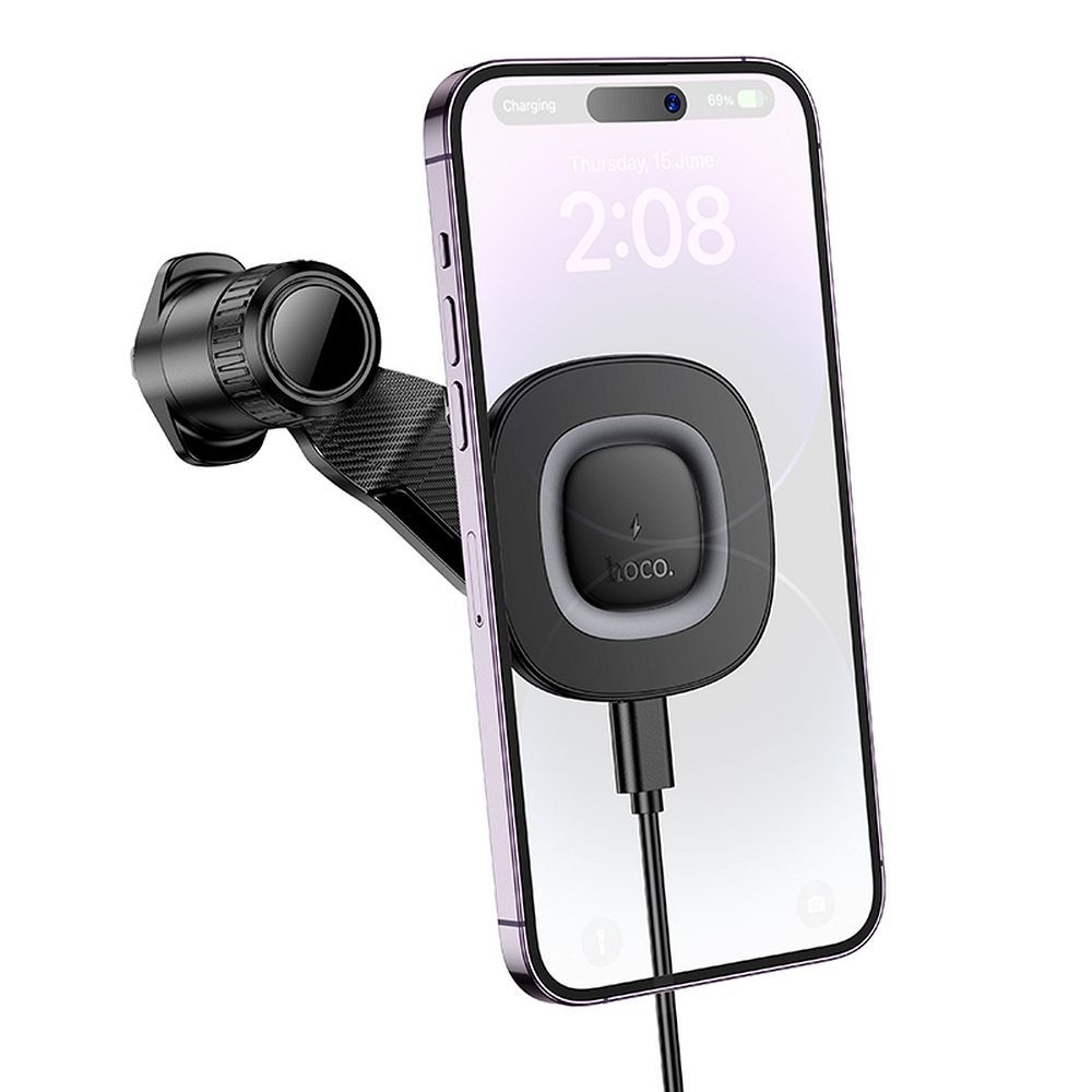 Car phone holder induction Hoco 15W air outlet HW30 black