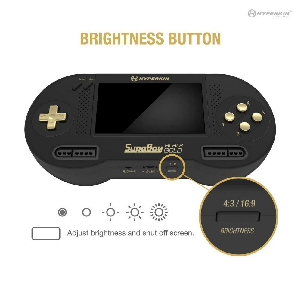 HYPERKIN portable console game SUPABOY M08889-BKC black gold