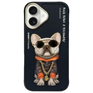 NIMMY case GLASSES COOL DOG for IPHONE 16 black