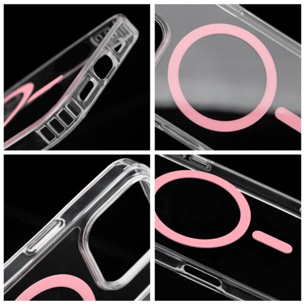 Drop Glue Colorful Ring Mag Cover compatible with MagSafe for IPHONE 11 PRO pink