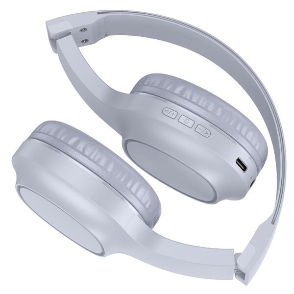508f409fec38e84b7d1b606603af7b39 HOCO wireless headphones bluetooth W46 light blue gray