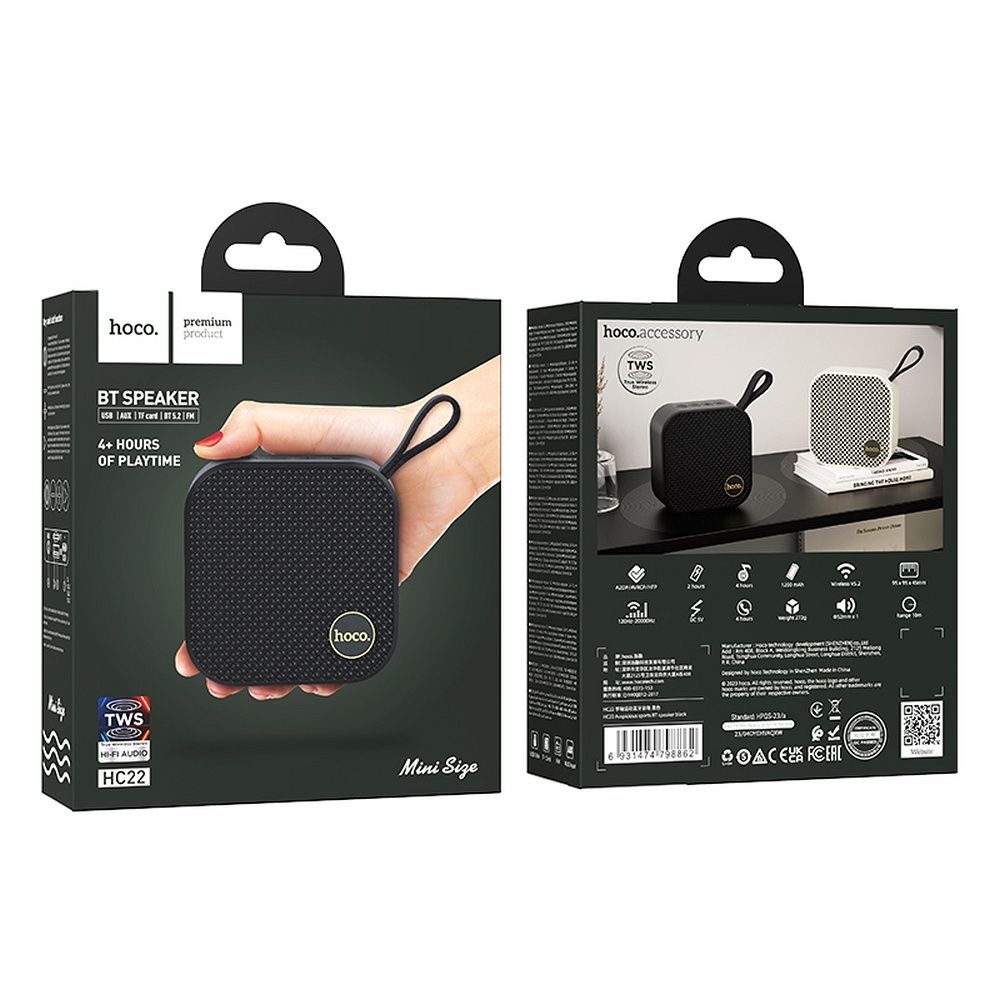 HOCO bluetooth / wireless speaker Auspicious sports HC22 black