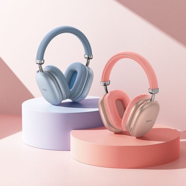 52ac805306cb5d79bfcc96259670539e HOCO wireless bluetooth headphones W35 Max pink