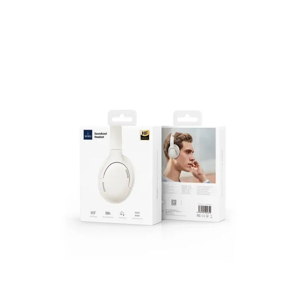 WiWU - Soundcool Headset TD-02 Wireless Bluetooth Headphone - Ivory