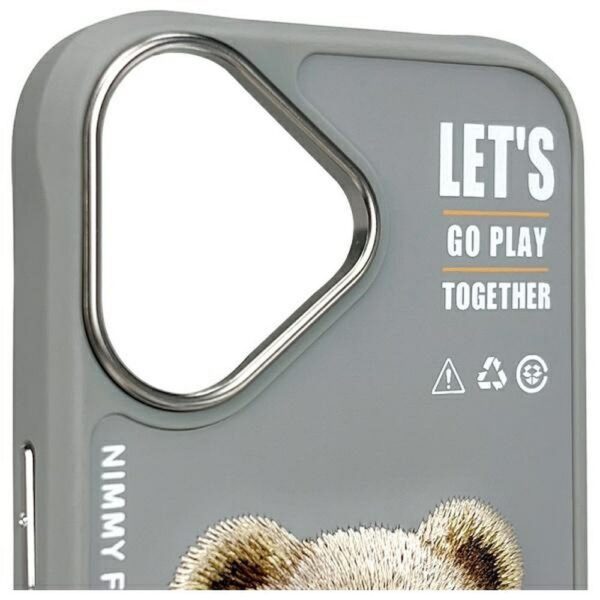 NIMMY case COOL&CUTE 2.0 Bear for IPHONE 16 gray