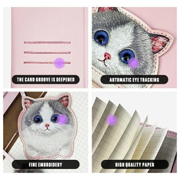 544cc60822ccb13277a7edac972e10da NIMMY set 2in1 notebook + pen BIG EYED PET 2.0 Cat pink