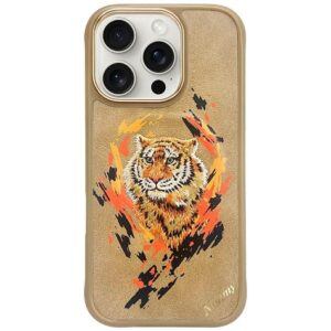 578731b3b03b8703e25abed39527f115 NIMMY case TIGER compatible with MagSafe for IPHONE 16 Pro light brown