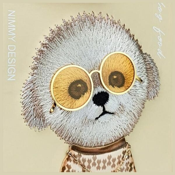 NIMMY case GLASSES COOL DOG for IPHONE 15 Pro khaki