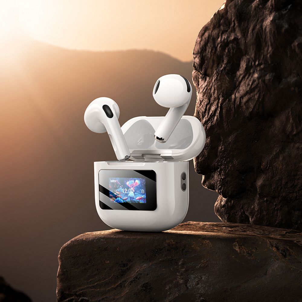 59333f7e47e3758f4b5d112e205f674d HOCO wireless earphones bluetooth with touch screen TWS EW73 white