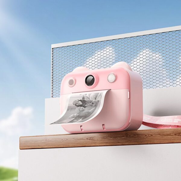 Digital kids camera with printer and selfie function Hoco 2,4" DV204 pink