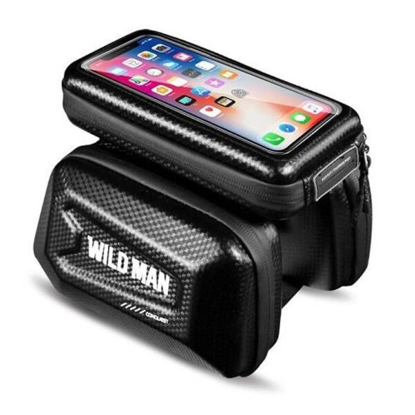 WILDMAN traveling bag for bike frame with zipper 1,2L (4"-7") E6S black