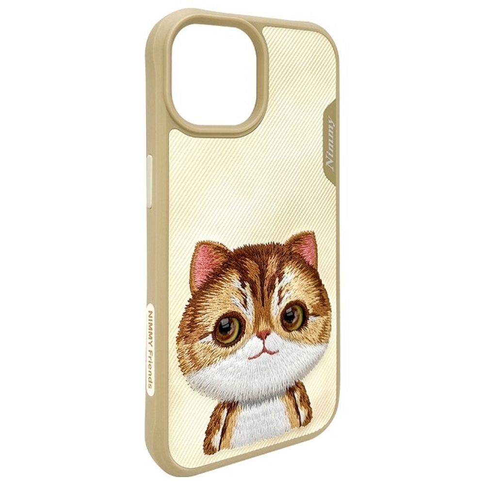 5a768581cd0787ae58b43984f1ea03f3 NIMMY case BIG EYED PET 2.0 Cat for IPHONE 15 khaki