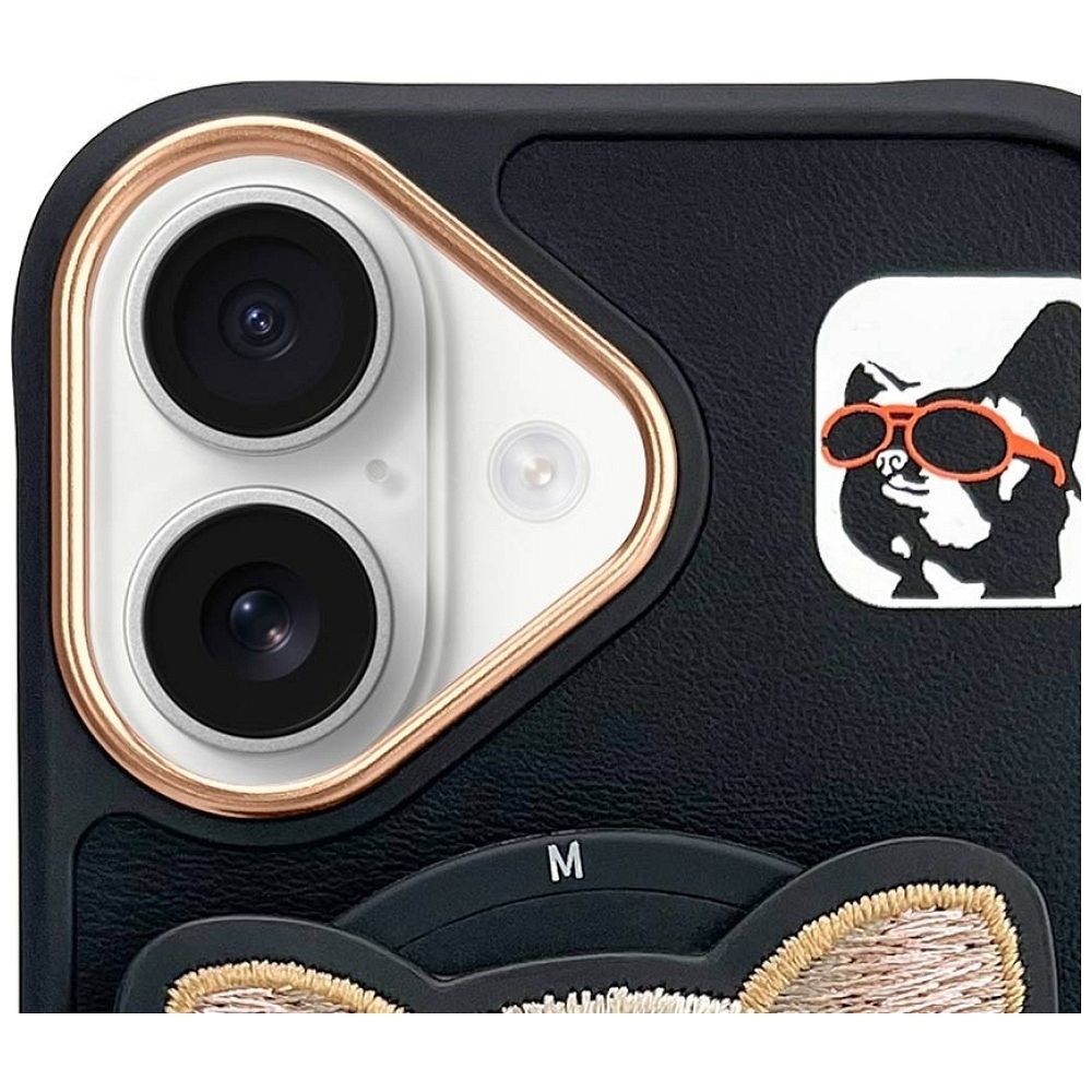 NIMMY case GLASSES COOL DOG compatible with MagSafe for IPHONE 16 black
