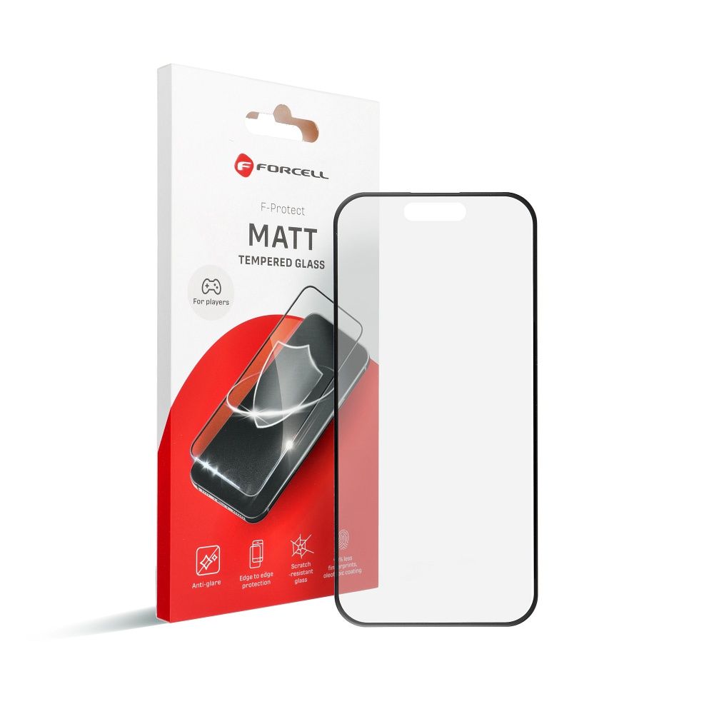 Forcell Matt Glass - for Iphone 16 Pro / 17 / 17 Pro black