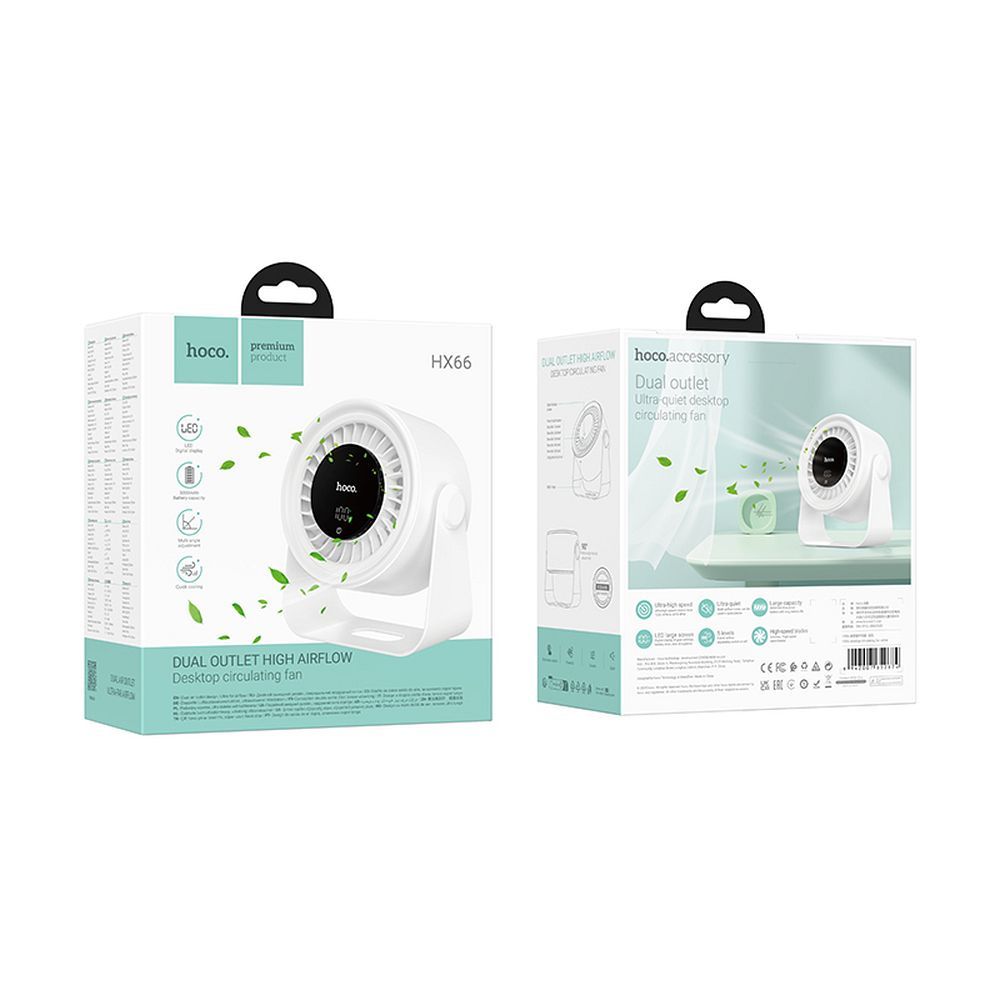 HOCO desktop fan HX66 white