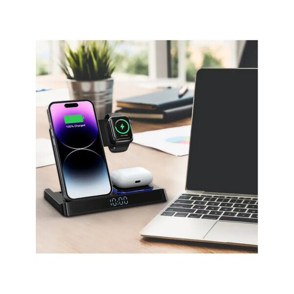 WiWU - Wireless Charger with alarm clock Wi-C006 Power Air 5in1