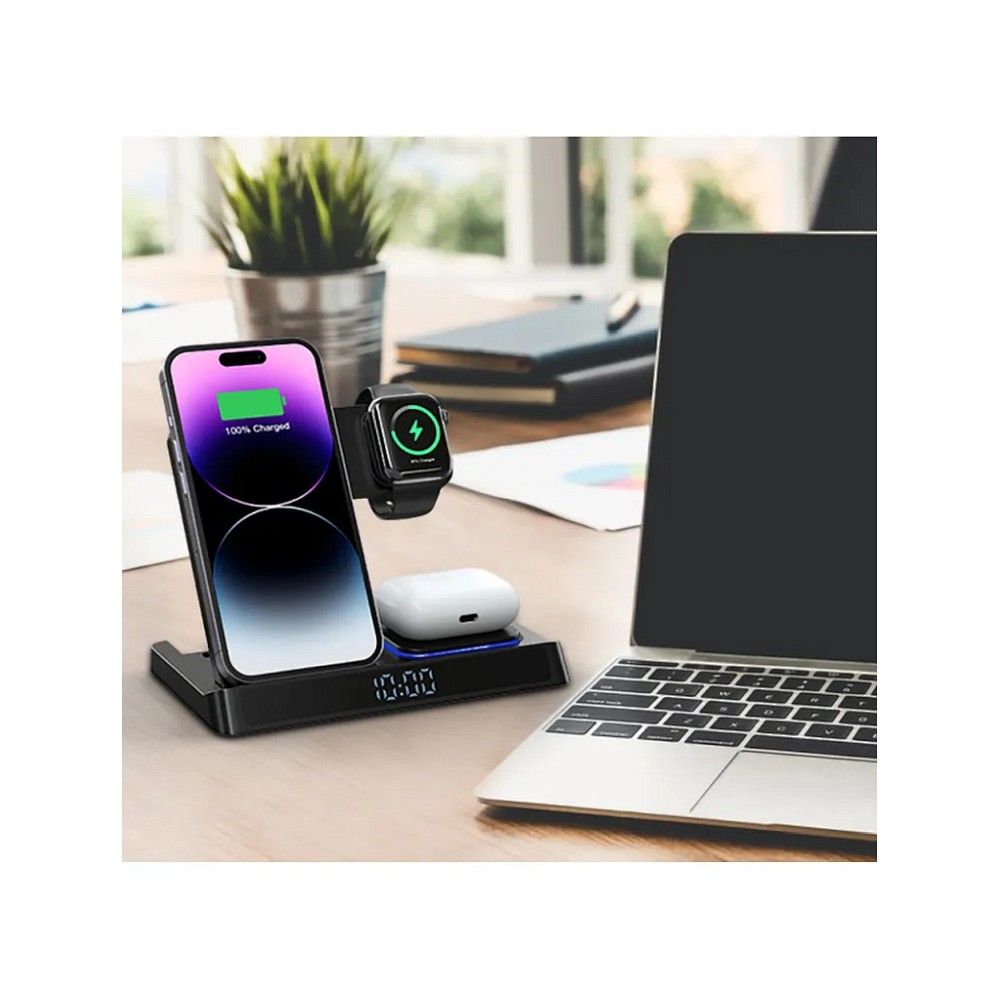 WiWU - Wireless Charger with alarm clock Wi-C006 Power Air 5in1