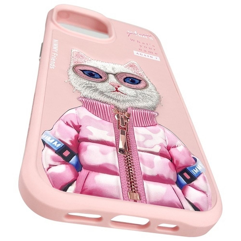 NIMMY case COOL&CUTE 2.0 Cat for IPHONE 15 pink