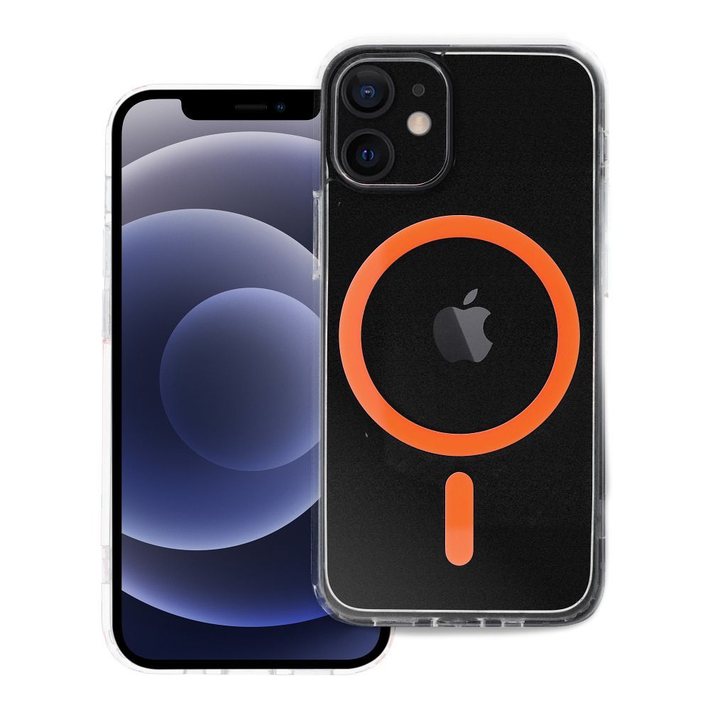 5f706a009046e7f5946629603b9d56ad Drop Glue Colorful Ring Mag Cover compatible with MagSafe for IPHONE 12 MINI orange