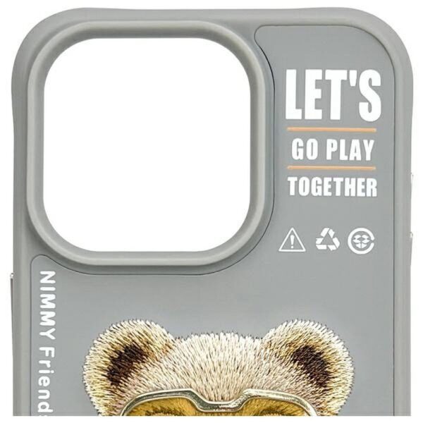 NIMMY case COOL&CUTE 2.0 Bear for IPHONE 15 Pro gray