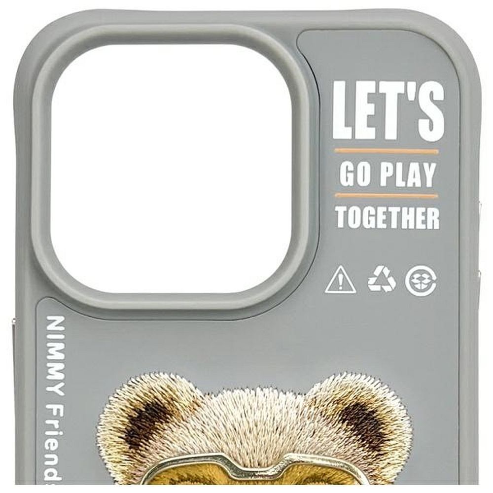 NIMMY case COOL&CUTE 2.0 Bear for IPHONE 15 Pro gray