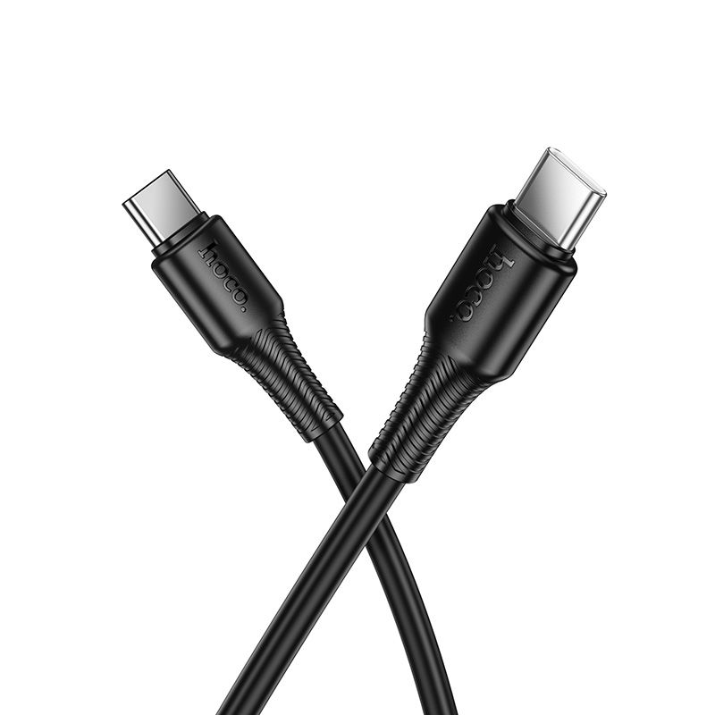 Cable USB C to USB C Hoco 3A 60W 1 m X120 black