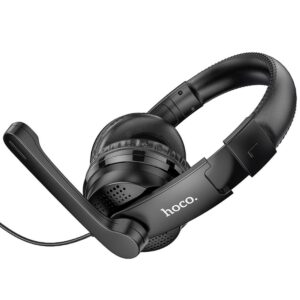 HOCO wire headphones Jack 3,5 mm with microphone W103 black