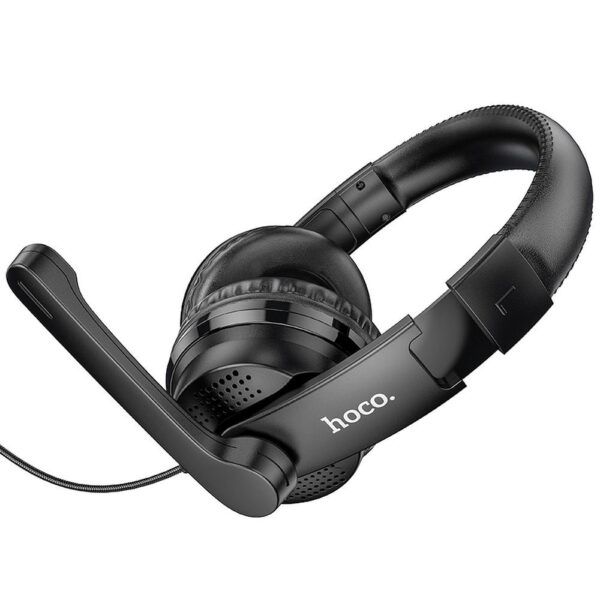 HOCO wire headphones Jack 3,5 mm with microphone W103 black