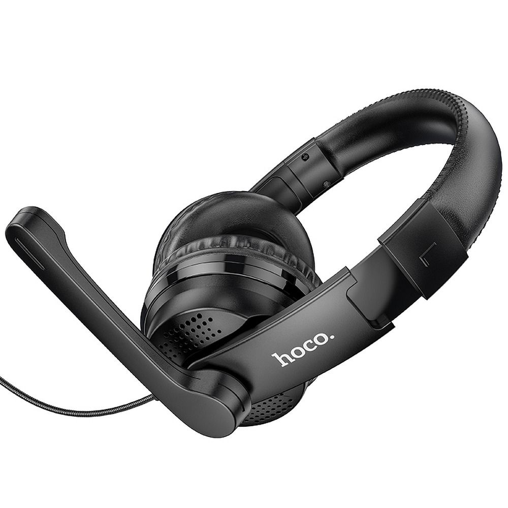 HOCO wire headphones Jack 3,5 mm with microphone W103 black