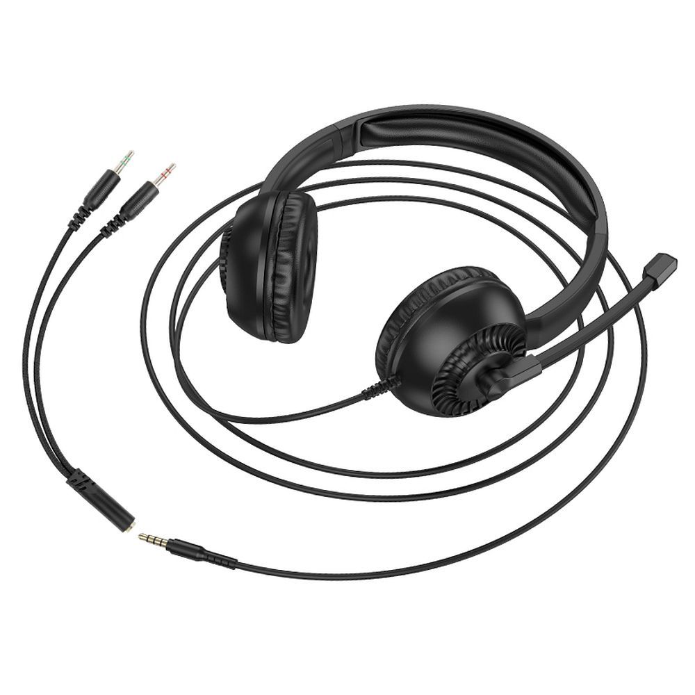 640a416b513155b46f7eb55c71dc78df HOCO wire headphones Jack 3,5 mm with microphone W112 black