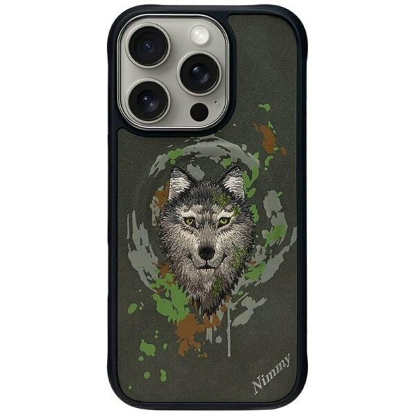 641d4dbdf3aebd48de4ece5b3e1b068c NIMMY case WOLF compatible with MagSafe for IPHONE 16 Pro Max dark gray