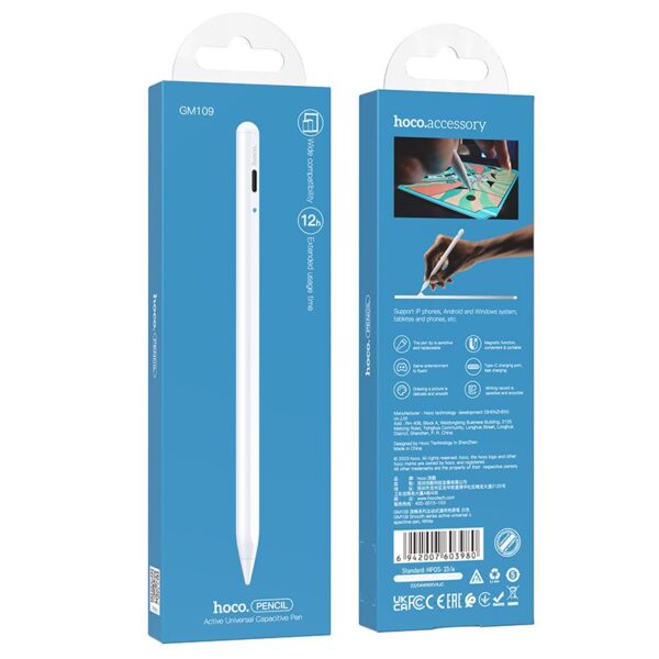 HOCO active capacitive pen 130 mAh GM109 white